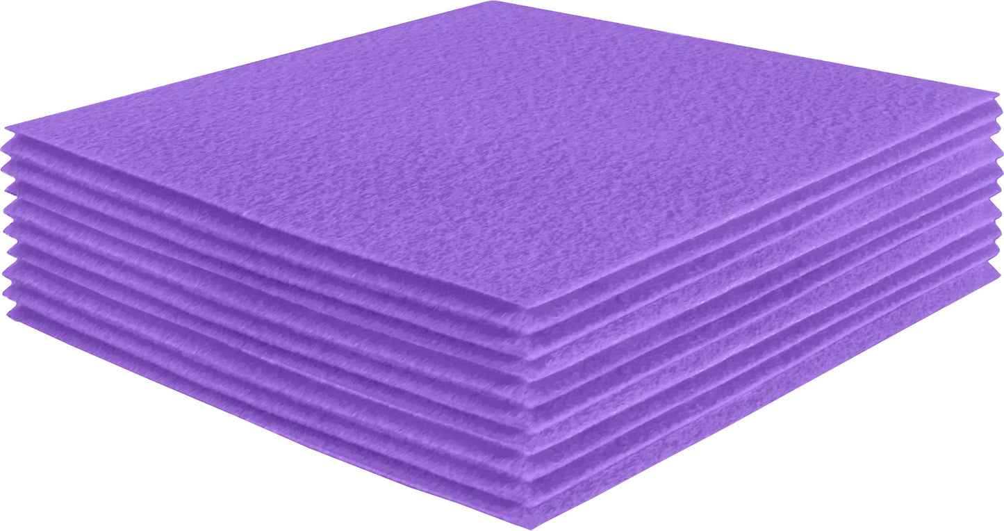 FabricLA Acrylic Felt Craft Sheet Packs – Lavender | Soft 100% Acrylic Felt Sheets for DIY & Crafts