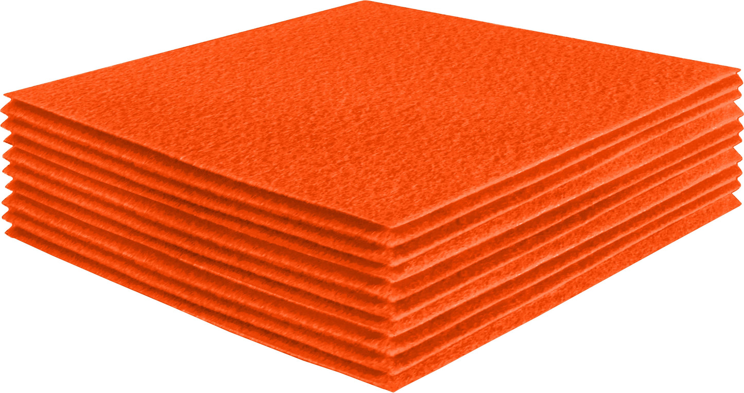 FabricLA Acrylic Felt Craft Sheet Packs – Light Orange | Soft 100% Acrylic Felt Sheets for DIY & Crafts