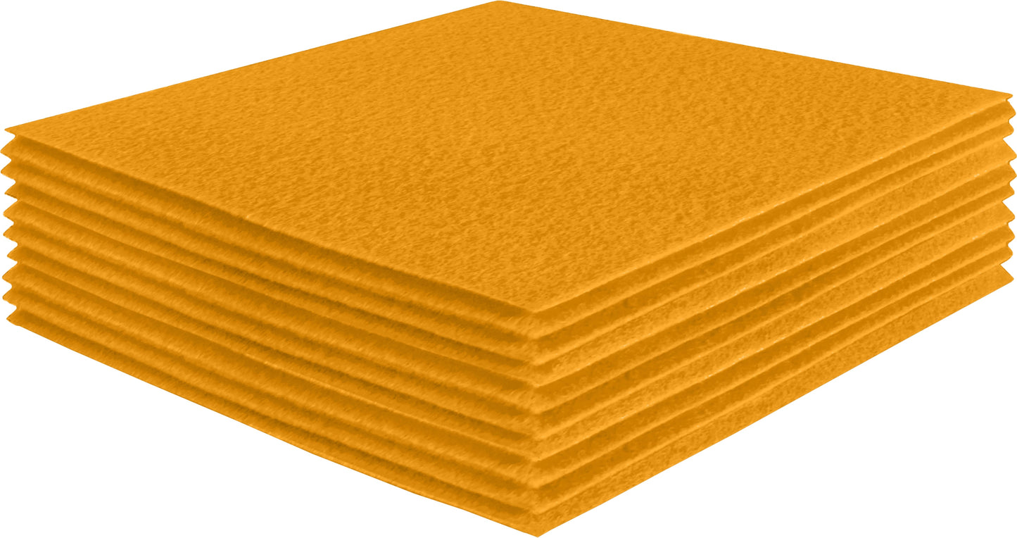FabricLA Acrylic Felt Craft Sheet Packs – Gold | Soft 100% Acrylic Felt Sheets for DIY & Crafts