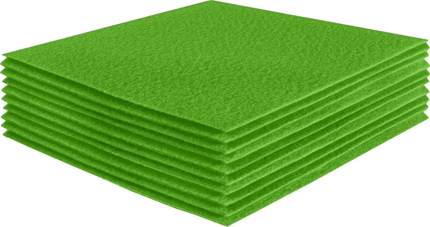 FabricLA Acrylic Felt Craft Sheet Packs – Lime | Soft 100% Acrylic Felt Sheets for DIY & Crafts