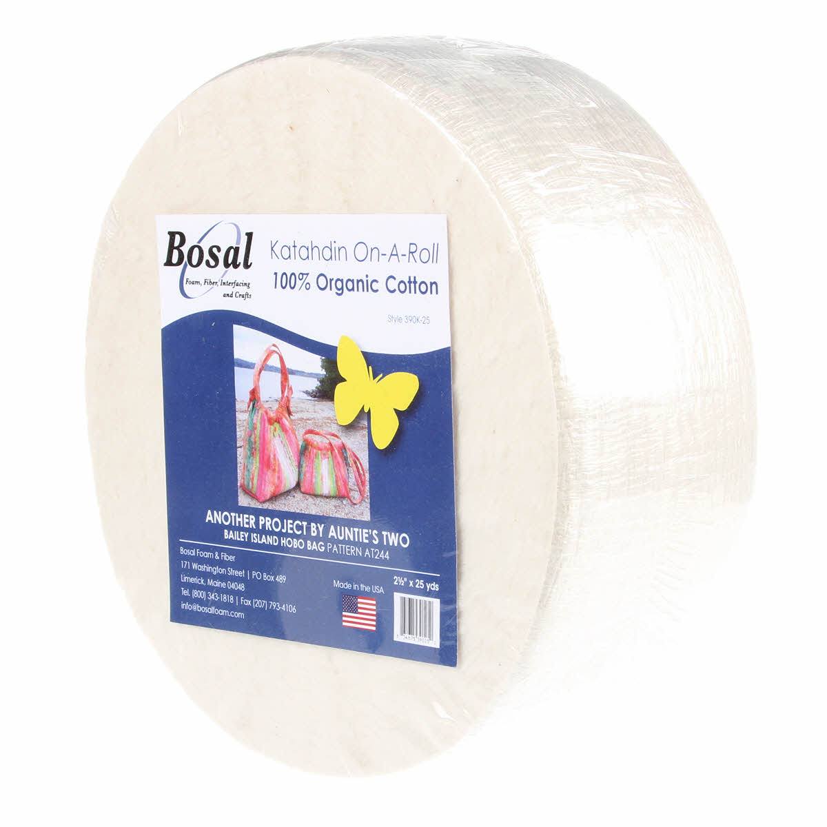 Katahdin 100% Cotton Batting Roll - 2-1/2in x 25 yds