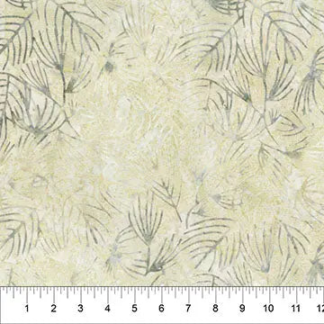 Ivory And Grey Changes In Seasons Cotton Batik 44"/45" Fabric Per Yard