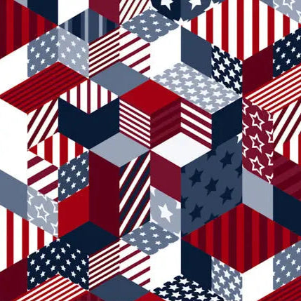 American Dream Multi Digital Cuddle Fabric 2/3 Yard Pack