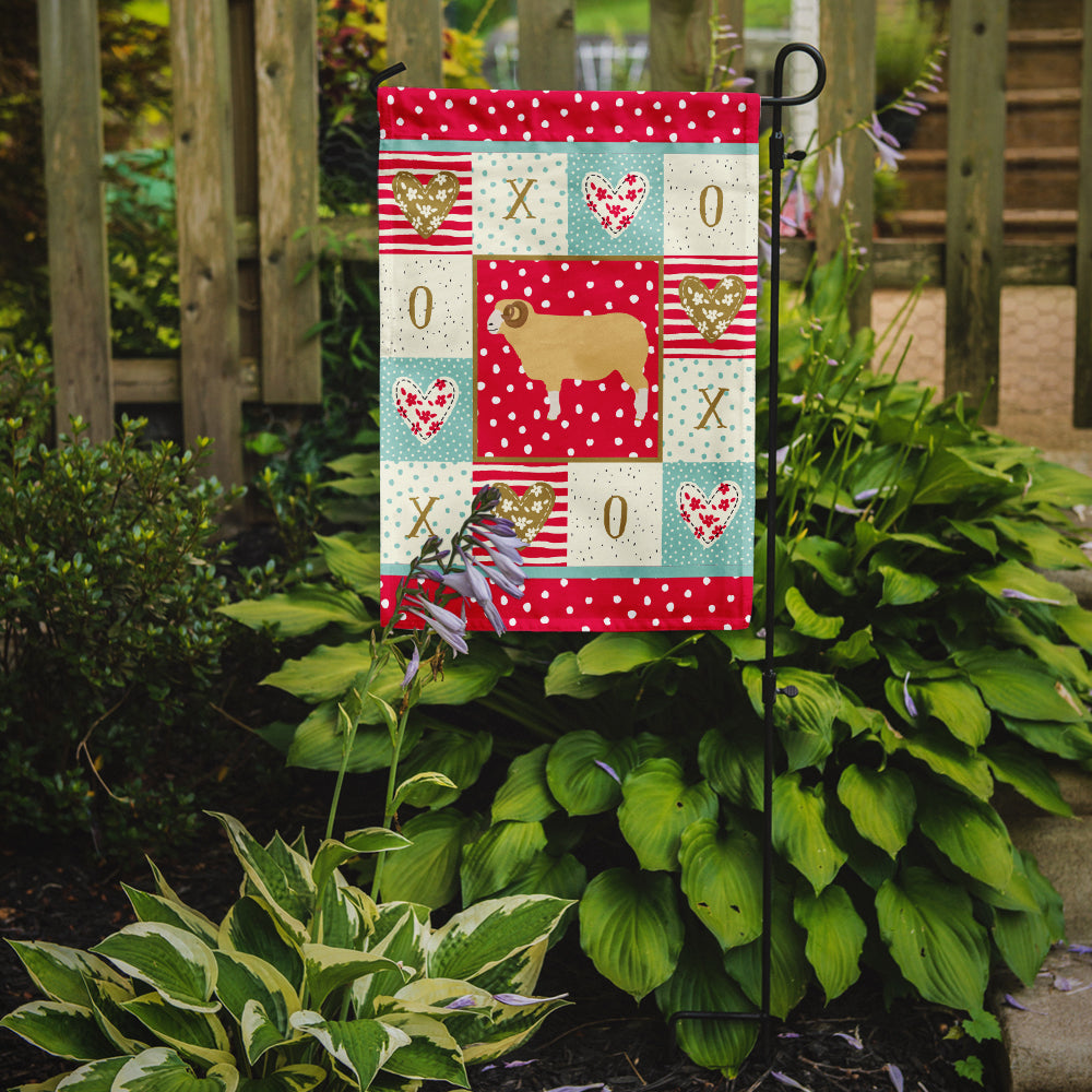 Horned Dorset Sheep Love Garden Flag – Decorative Outdoor Yard Flag CK5407GF
