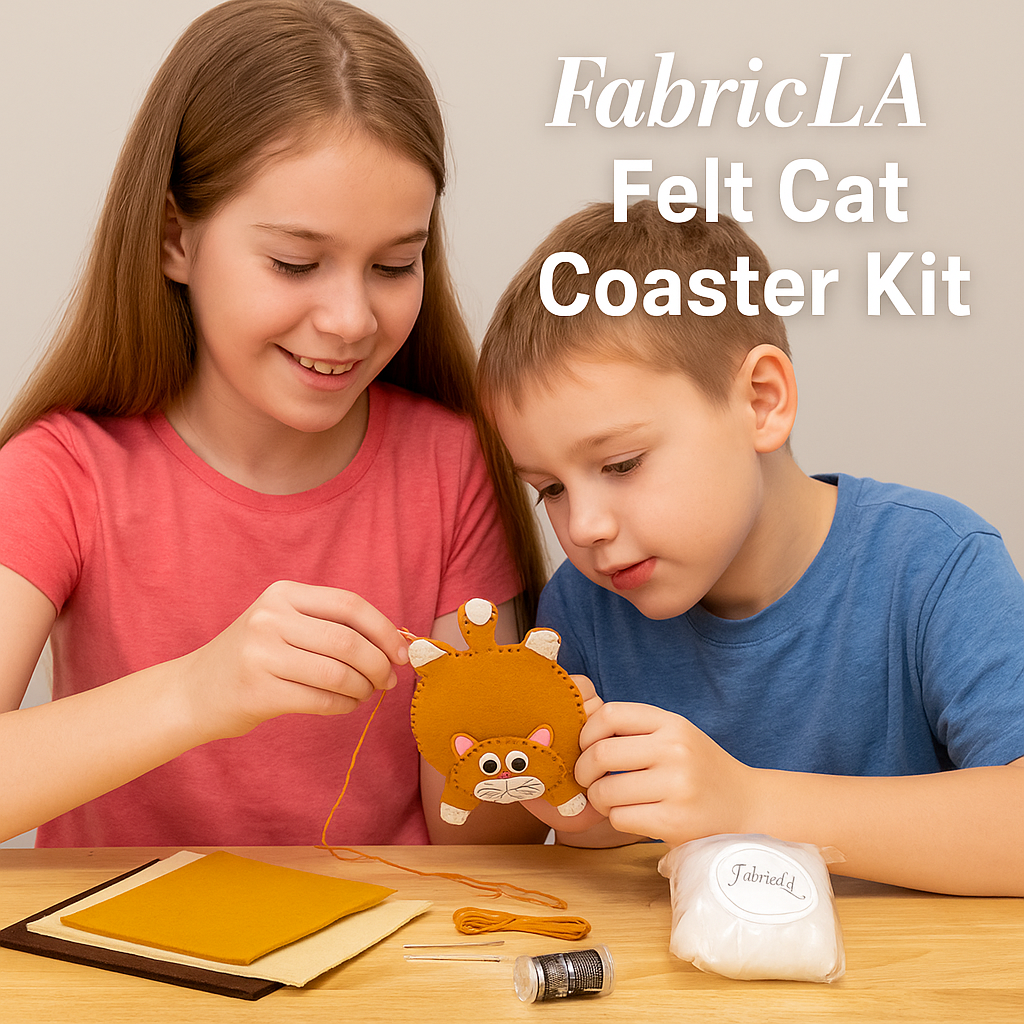 DIY Felt Cat Coaster Kit – Beginner Sewing Craft | FabricLA