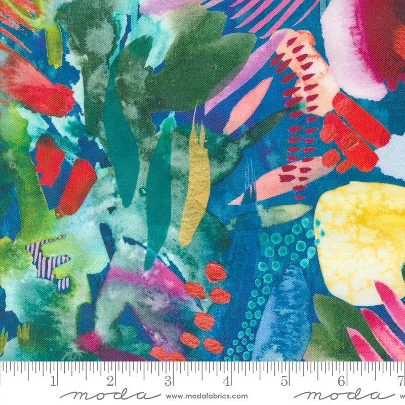 Coming Up Roses Sapphire First Sight Geometric 44"/45" Fabric Per Yard