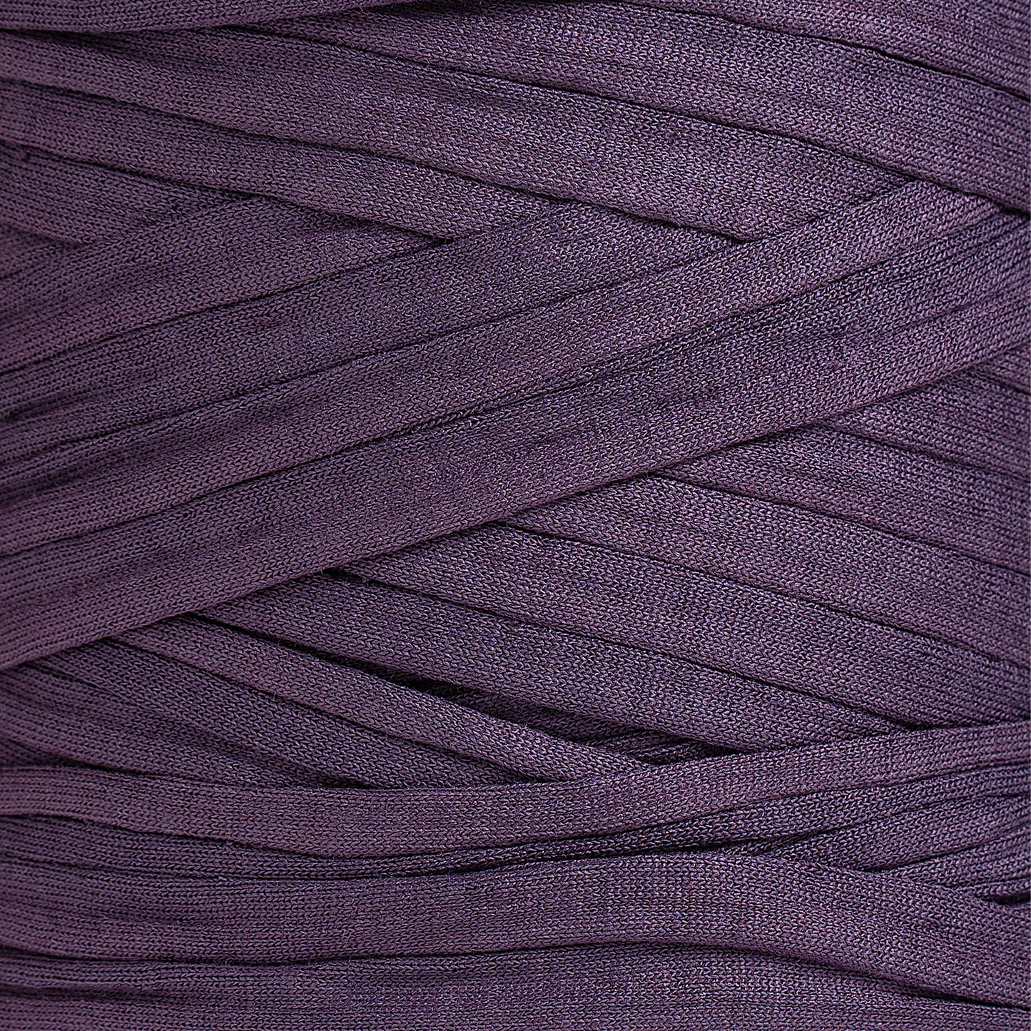 Recycled T-Shirt Fabric Yarn - Damson Color