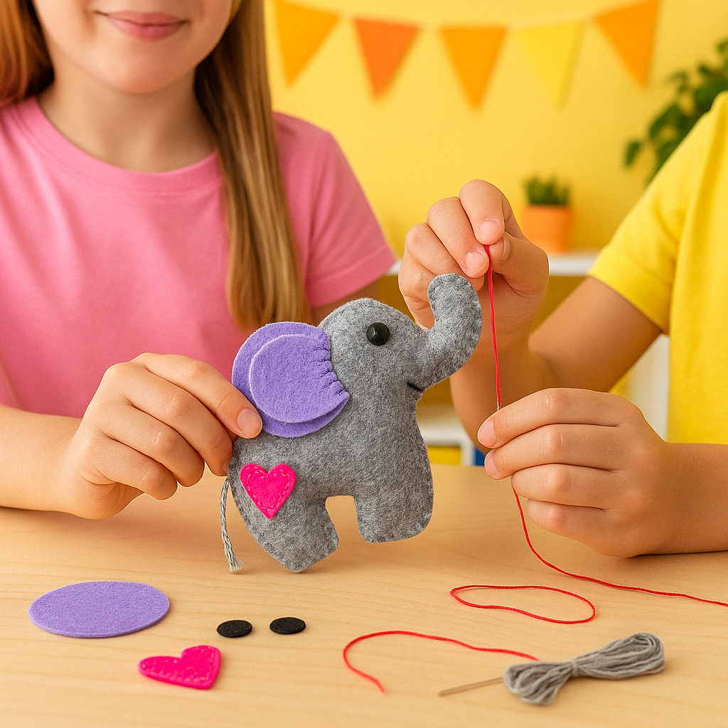 DIY Felt Elephant Craft Kit – Easy Sewing Project for Kids | FabricLA