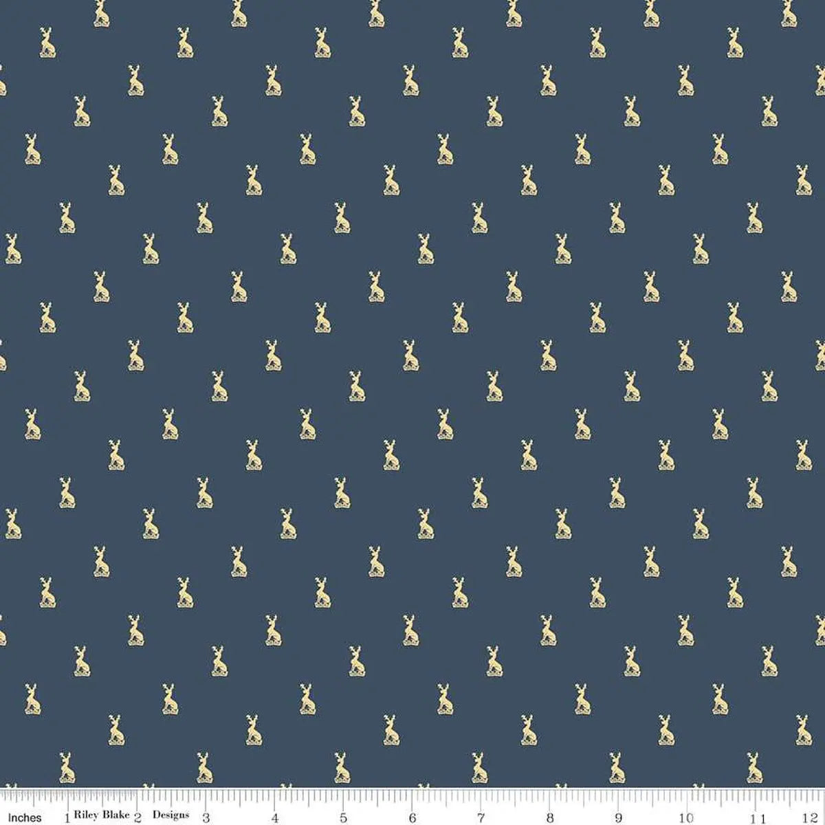 Emma Austen Family Crest Navy 43"/44" Fabric Per Yard