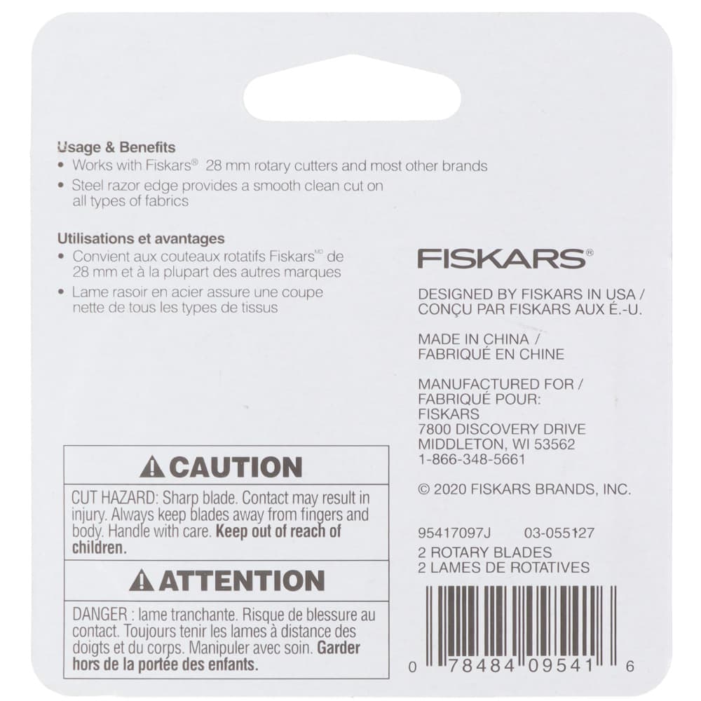 Fiskars 28mm Rotary Blades (2pk)