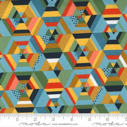 Frankie Kaleidoscope Bonnie Blue 44"/45" Fabric Per Yard