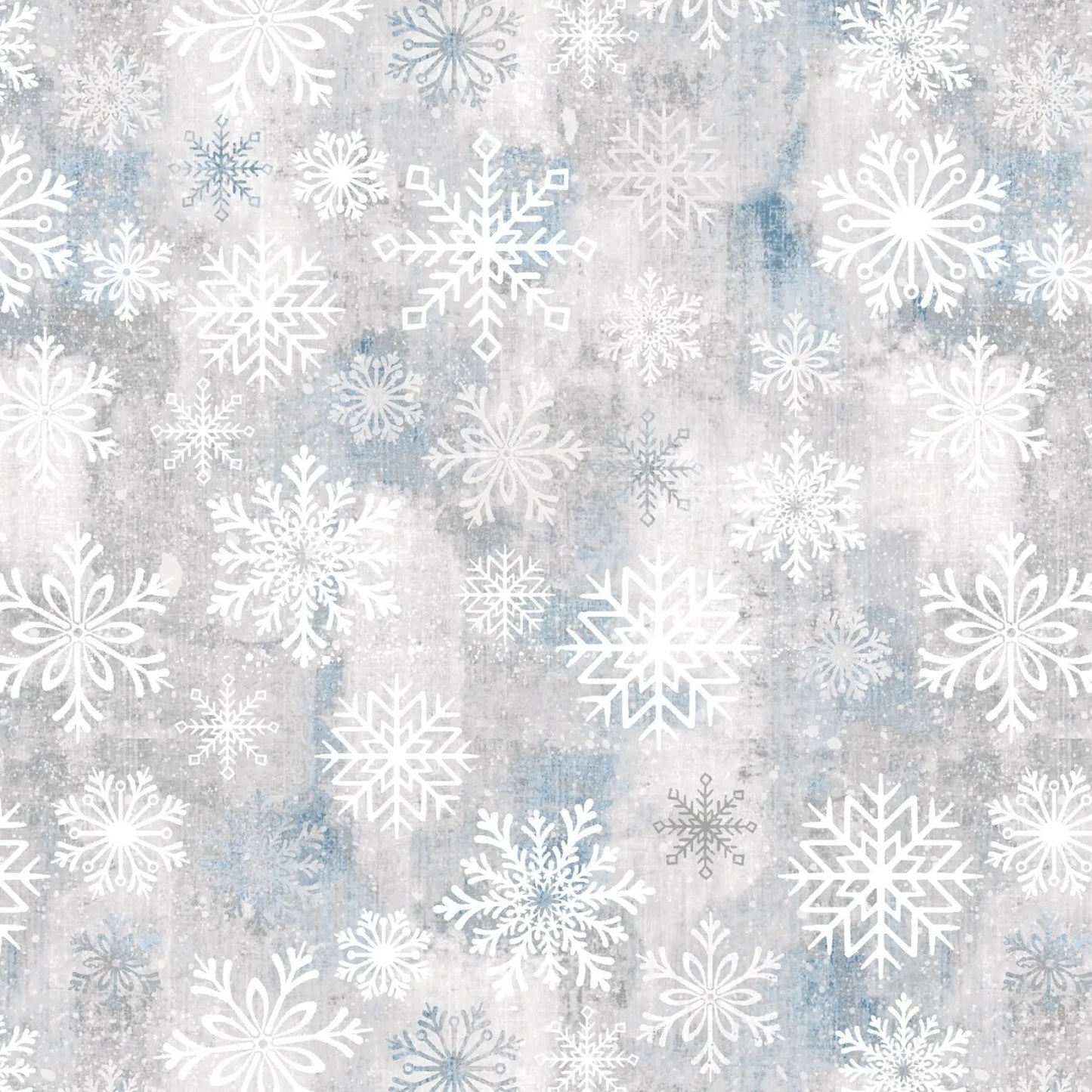 Grey Fossil Snowflake Toss Dot Cotton Wideback Fabric per yard