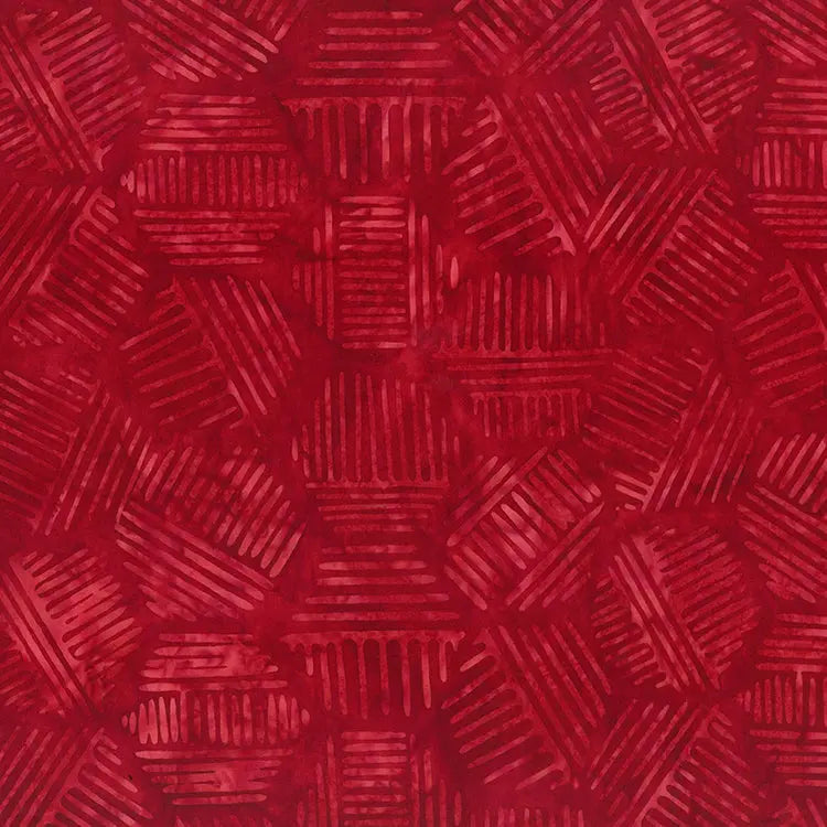 Hexies Dark Red 81700-25 Cotton 44"/45" Fabric Per Yard