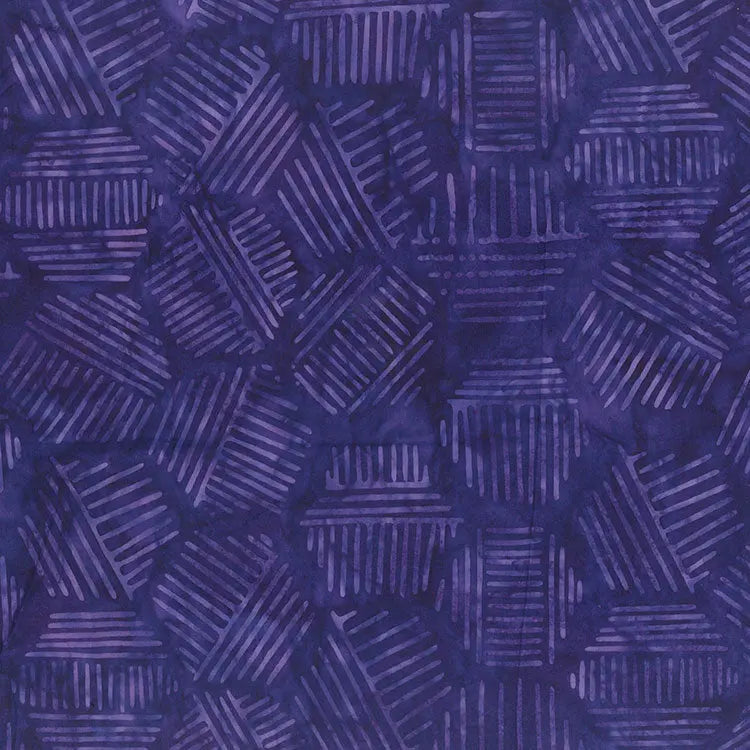 Hexies Eggplant 81700-86 Cotton 44"/45" Fabric Per Yard
