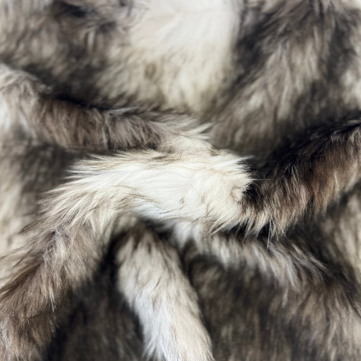 Striped Long Pile Faux Fur Fabric