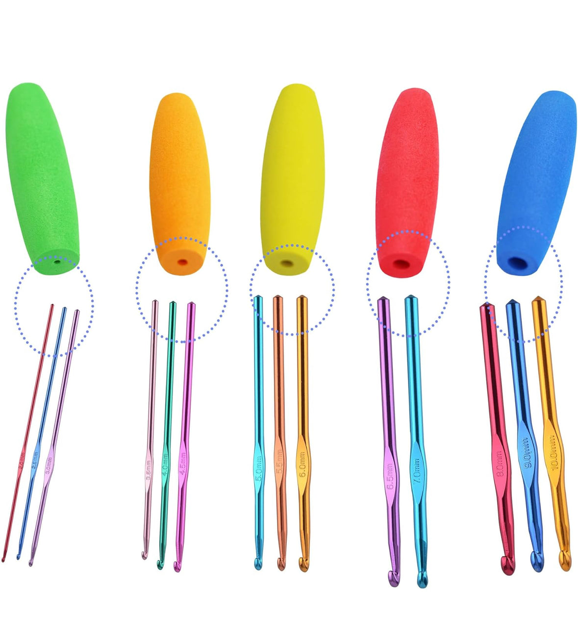 Crochet Hook Grips Set