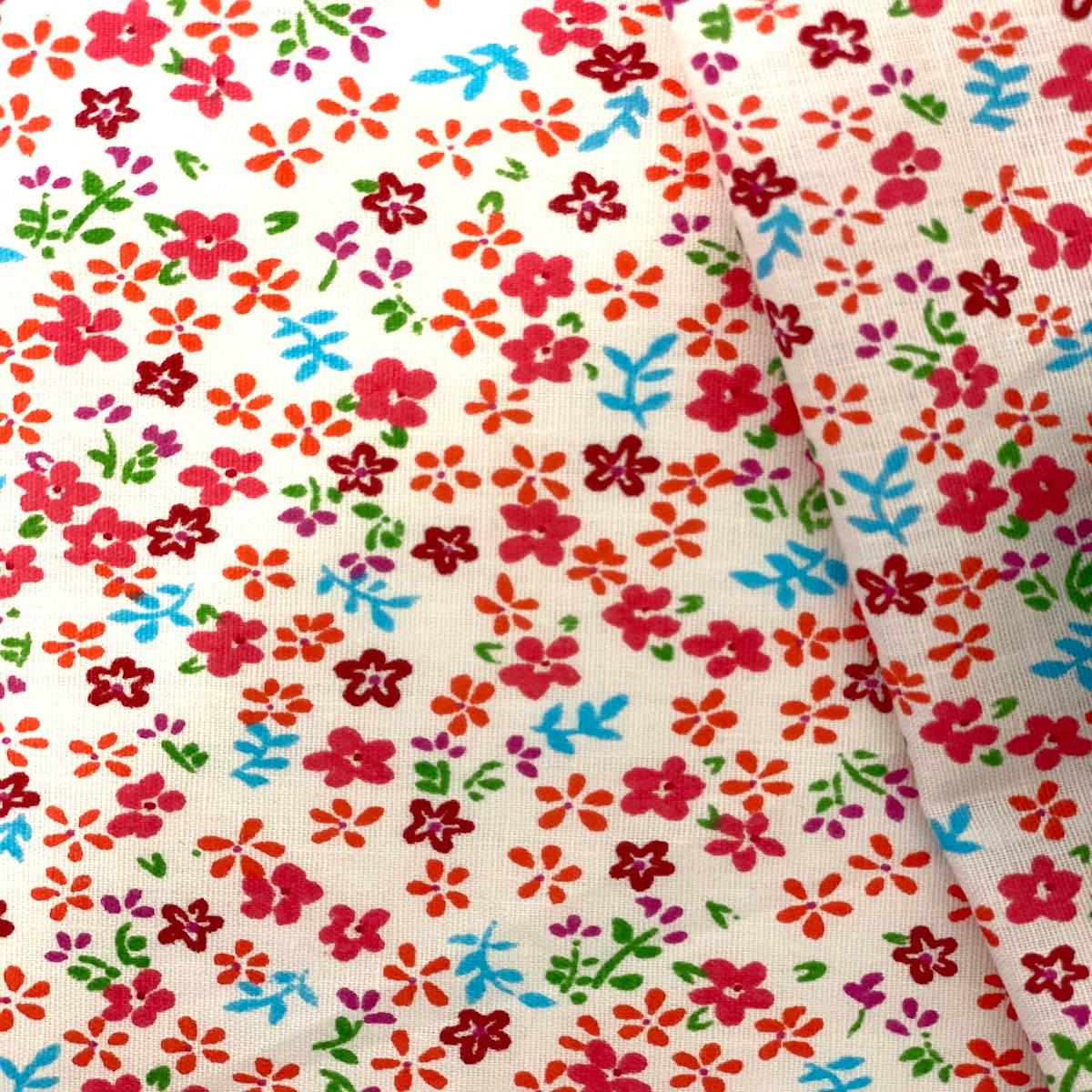 Small Floral Print Poly Cotton Fabric