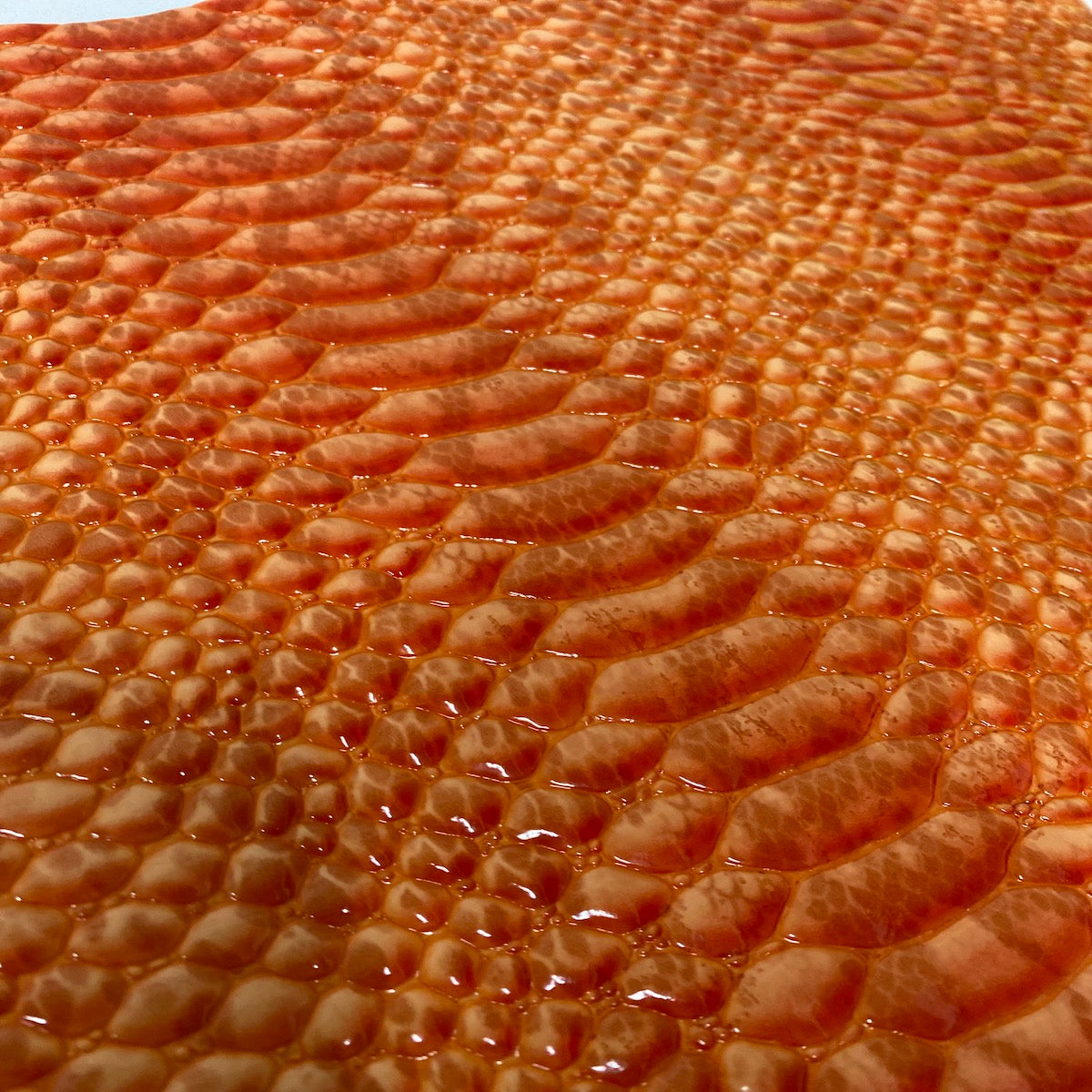 Culebra Patent 3D Embossed Snake Skin Vinyl Fabric