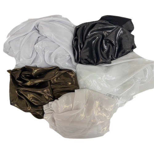 Metallic Liquid Reflective Foil Chiffon Fabric