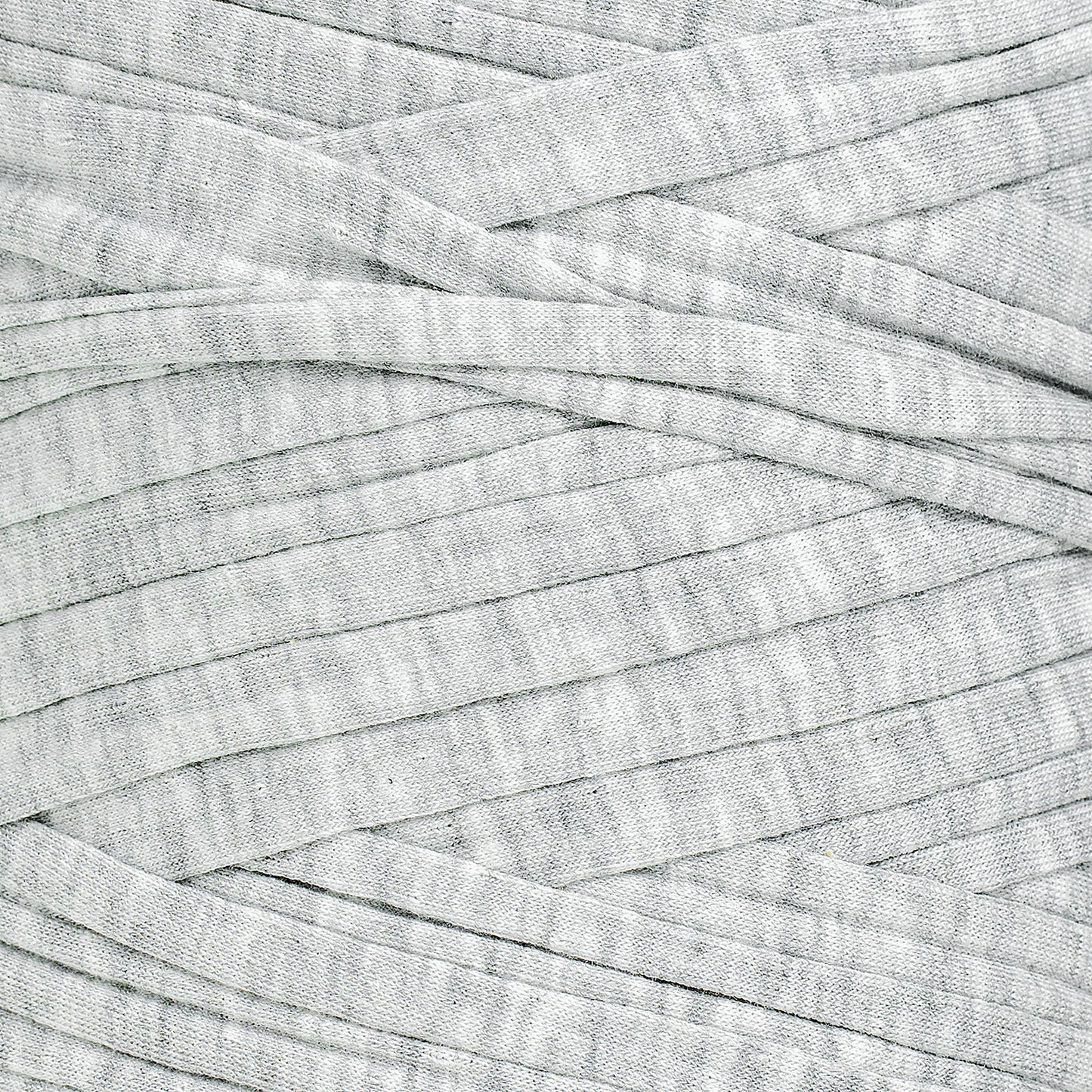 Recycled T-Shirt Fabric Yarn - Light Gray Color
