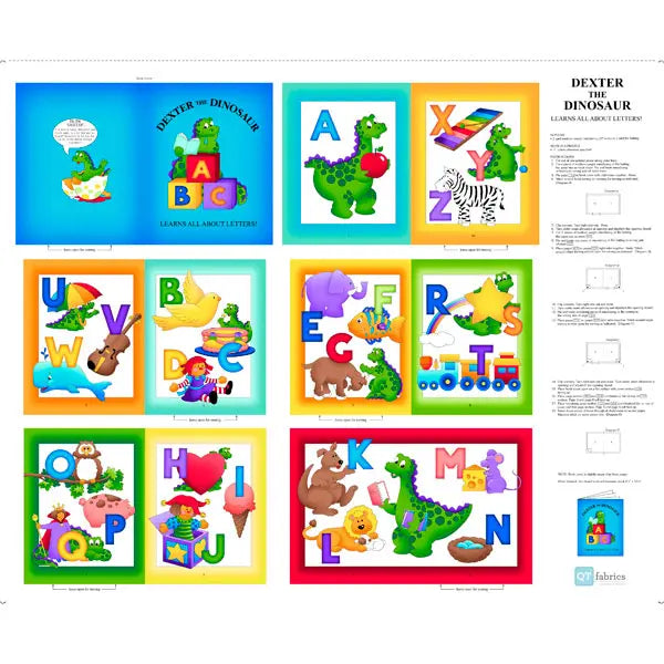 Multi Dexter The Dinosaur Learns About Letters Panel