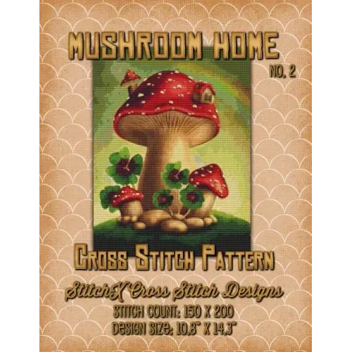 Mushroom Home 2 Cross Stitch Pattern