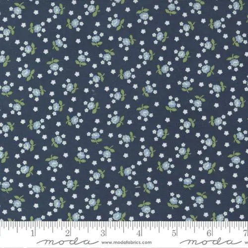 Nantucket Summer Navy Fairground Small Floral 44"/45" Fabric Per Yard