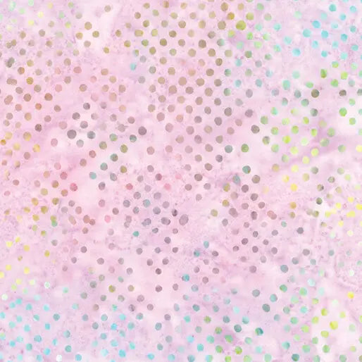 Pink Lilac Diamond Dots Cotton 44"/45" Fabric Per Yard