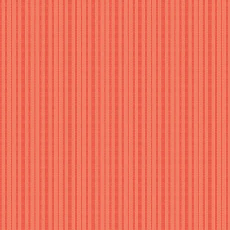 Salmon Dahlias at Dusk Stripe Cotton 44"/45" Fabric Per Yard
