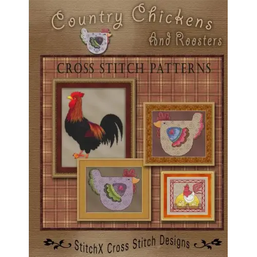 Country Chickens and Roosters Cross Stitch Patterns