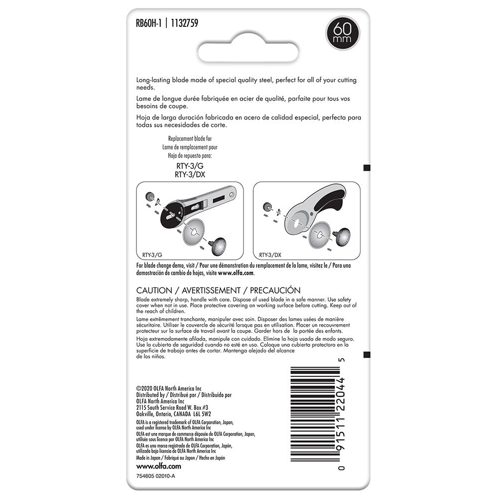 60mm Endurance Rotary Blade - Olfa