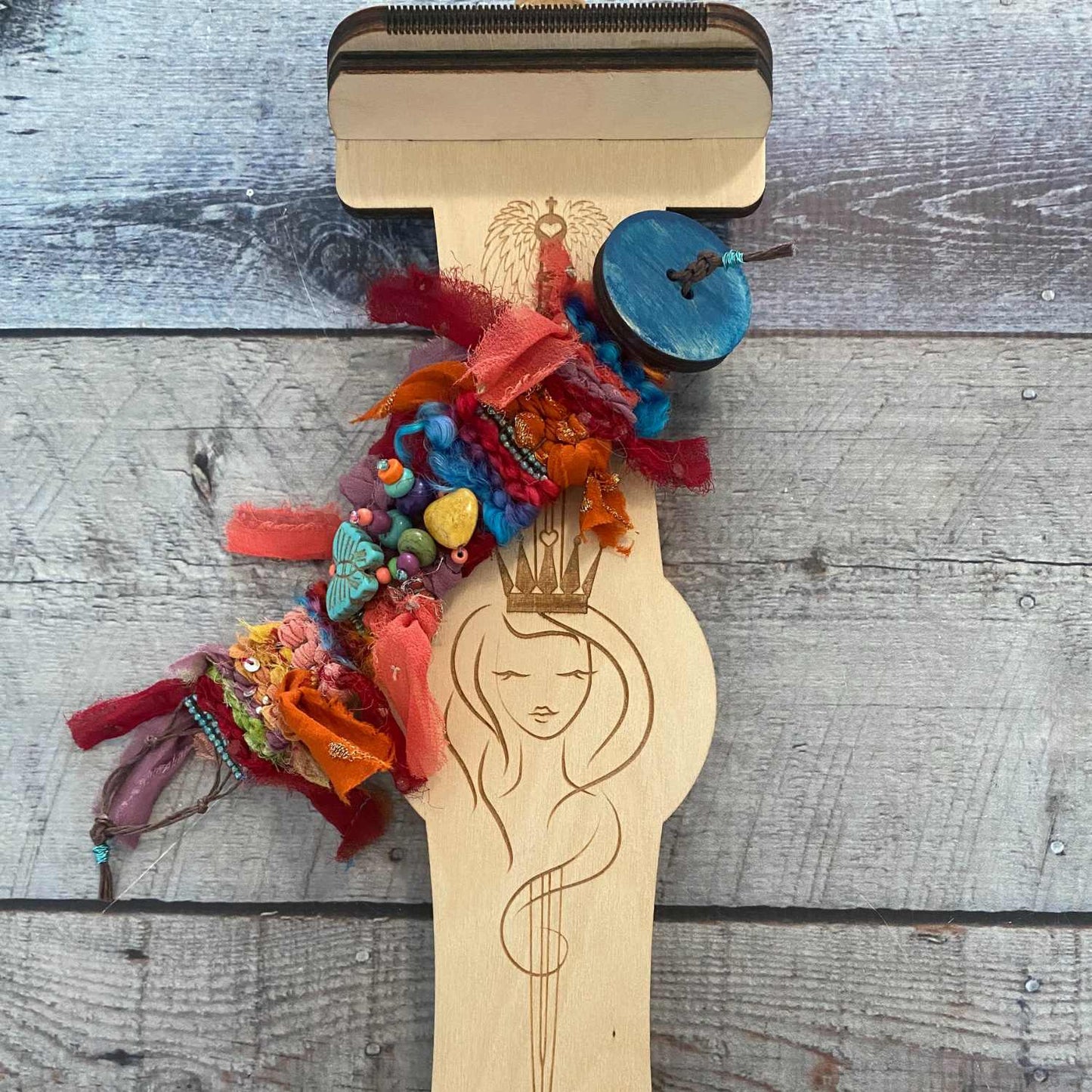 Jewel Loom Wood Upright Bead Loom Small Wisdom Warrior 3 x 12