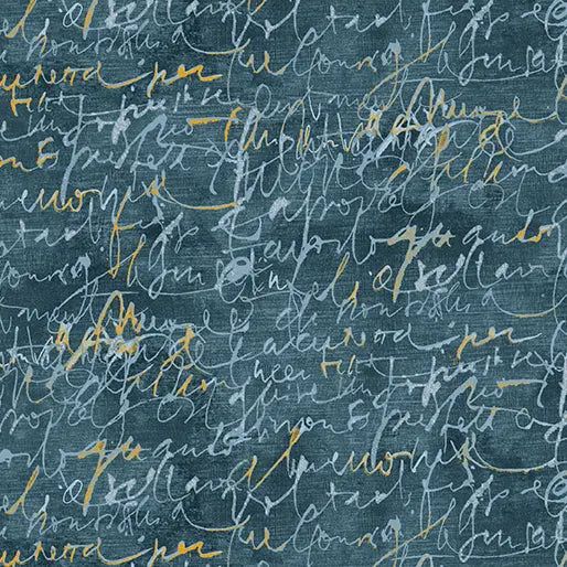 Starlight Fluidity Script Small Cotton 44”/45" Fabric Per Yard