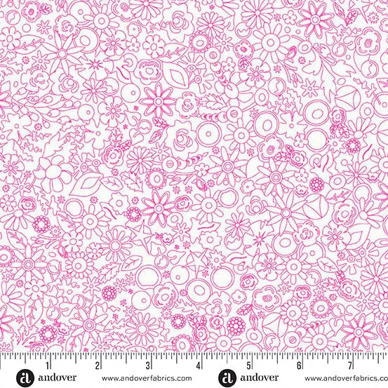 Sun Print Whisper Cosmos Woodland 44"/45" Fabric Per Yard