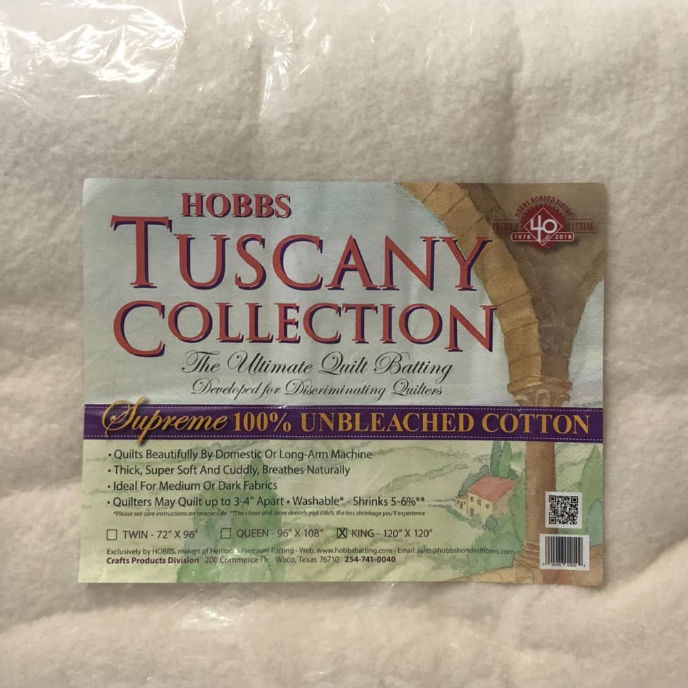 Hobbs Tuscany Supreme 100% Natural Cotton Batting