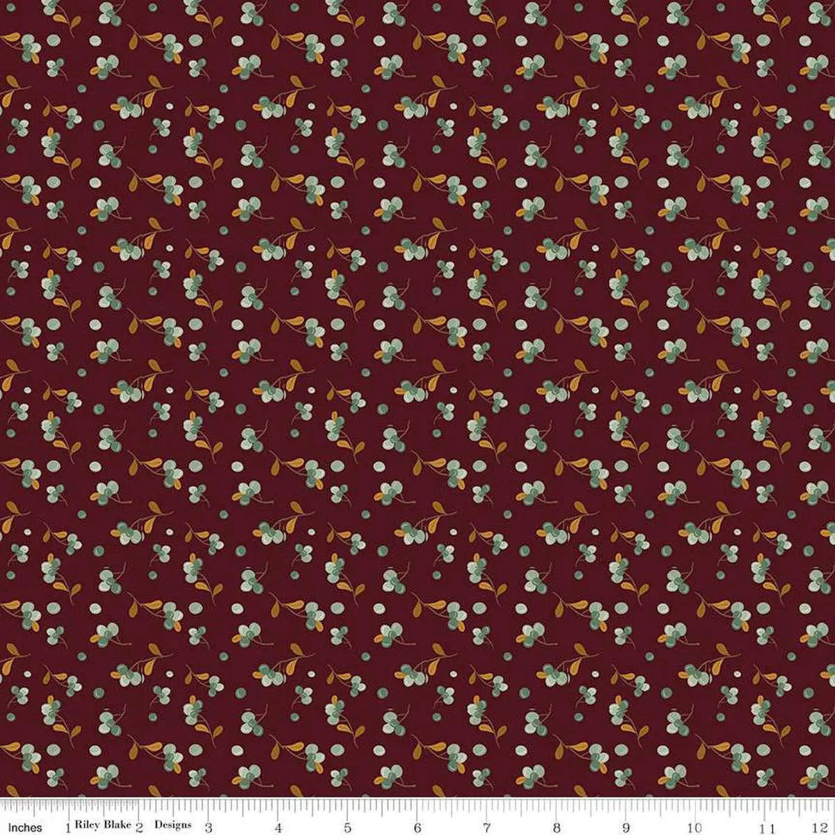 The Awe of Autumn Bittersweet Mahogany 43"/44" Fabric Per Yard