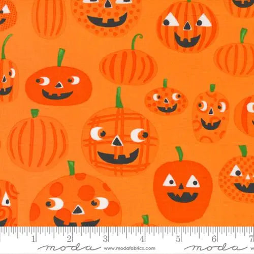 Too Cute To Spook Orange Pumpkin 44"/45" Fabric Per Yard