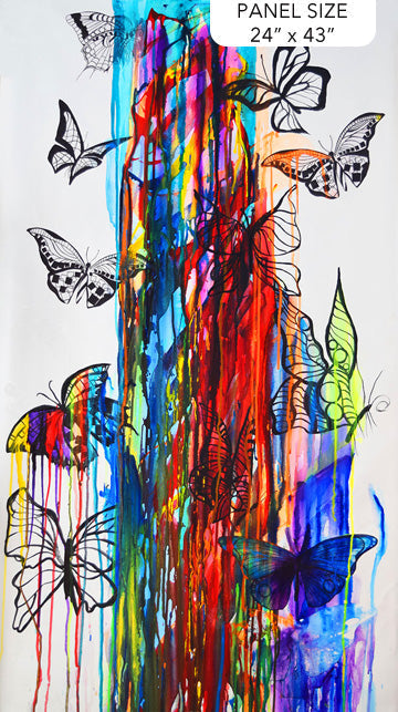 Transcendence Multi Butterflies Painting 24" x 43" Panel