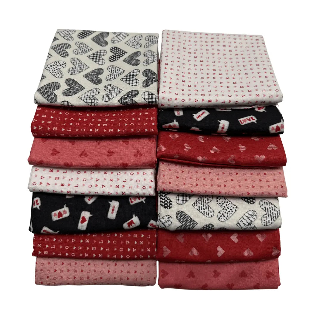 Valentine's Day Fat Quarter Bundle - Set of 14
