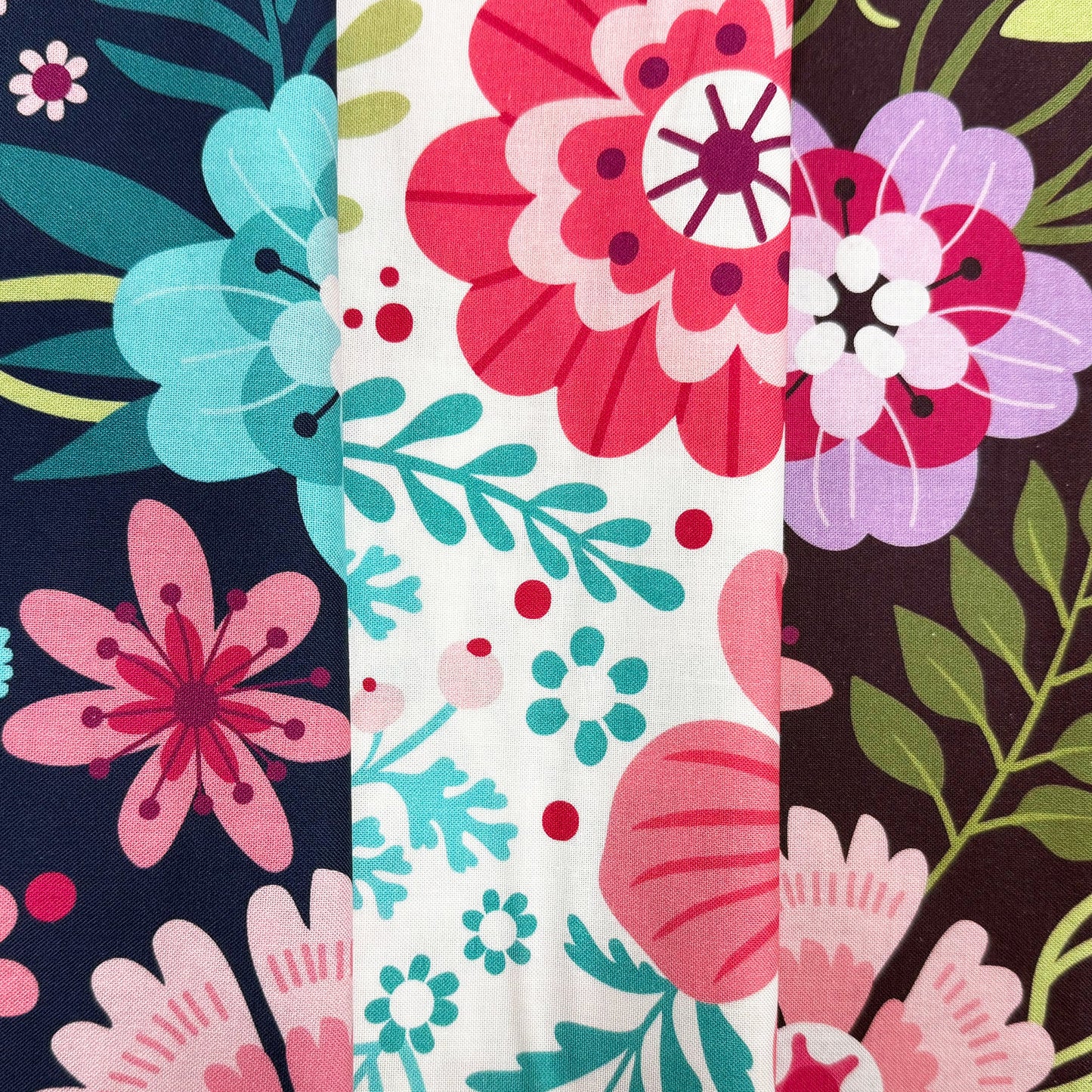 Secret Garden 108" Wide Quilt Backing - Wallflowers Navy