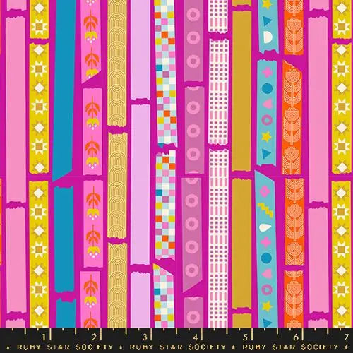 Washi Plus Berry 43"/44" Fabric Per Yard