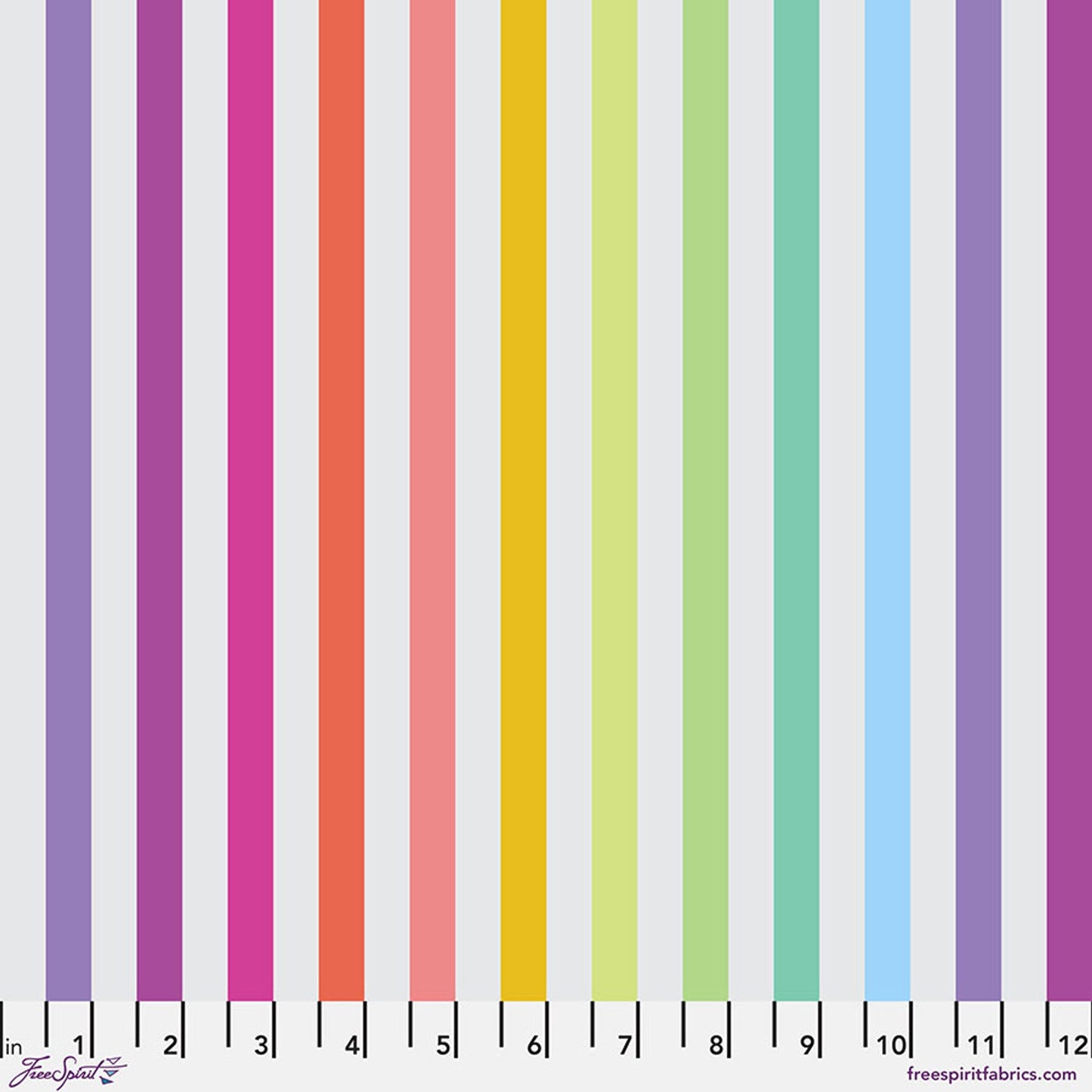 Whisper Disco Stripe True Colors 43/44" Cotton Fabric Per Yard