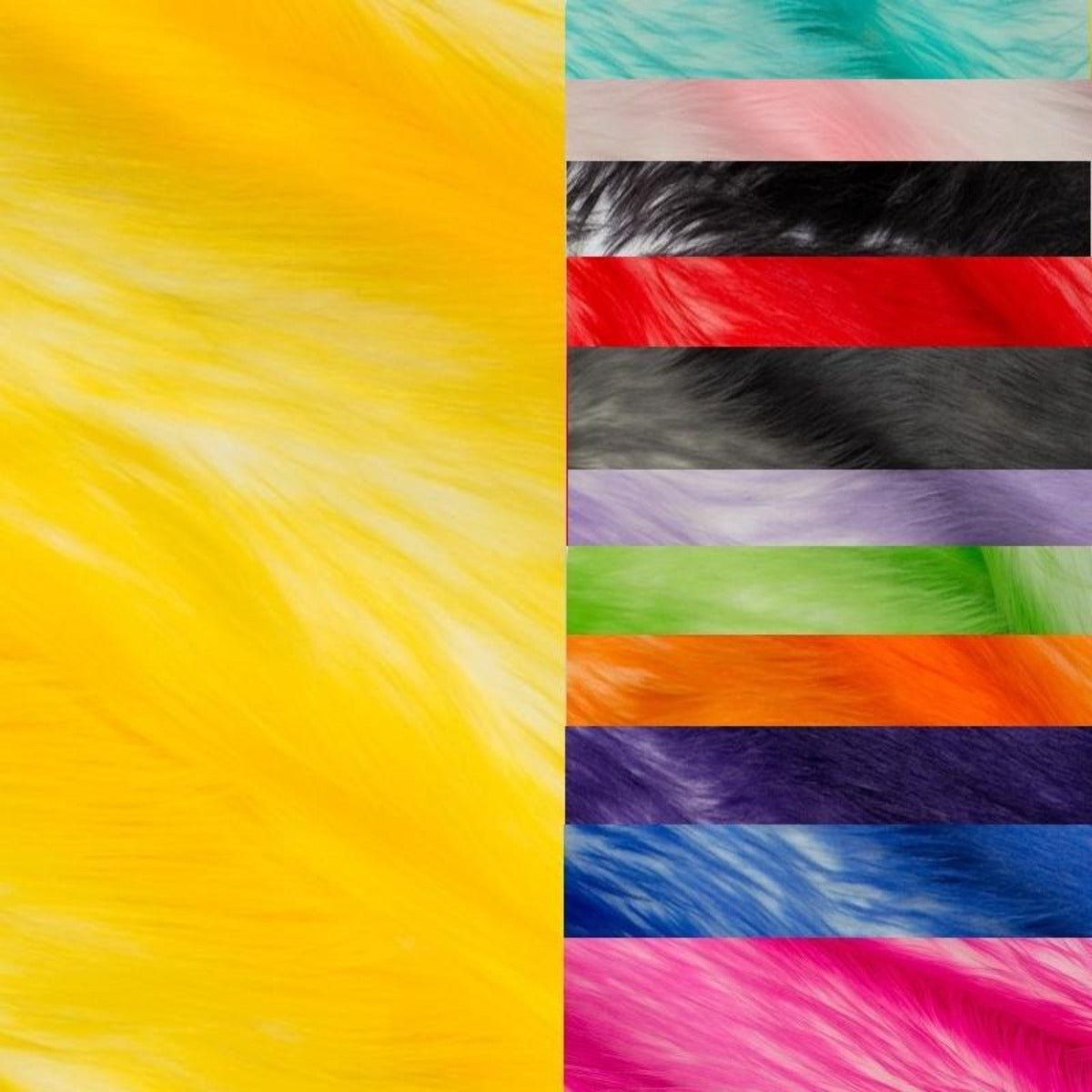 Snow Luxury Two Tone Shaggy Faux Fur Fabric