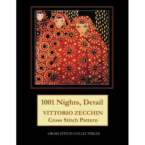 1001 Nights, Detail: Vittorio Zecchin Cross Stitch Pattern
