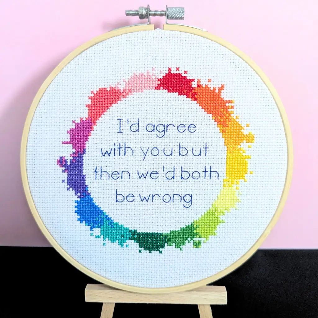 I'd agree with you but... Snarky Rainbow Cross Stitch Kit by Room for Calm