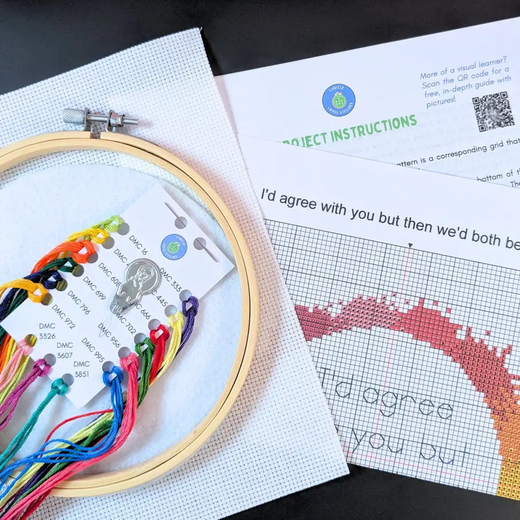 I'd agree with you but... Snarky Rainbow Cross Stitch Kit by Room for Calm