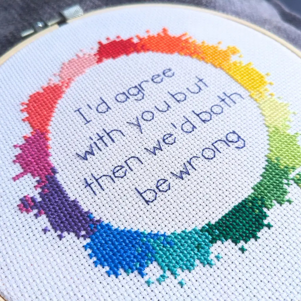 I'd agree with you but... Snarky Rainbow Cross Stitch Kit by Room for Calm