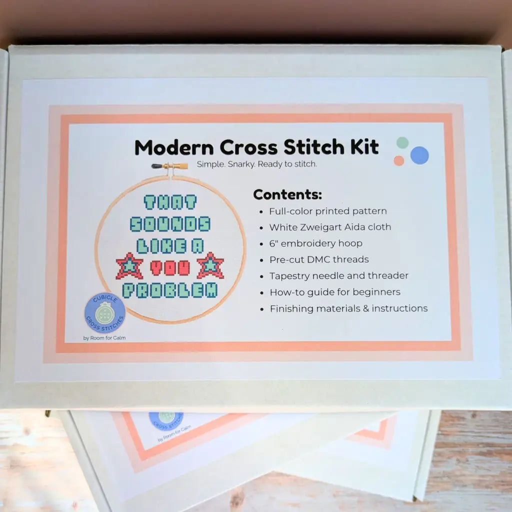 It's Not Me It's You - Snarky Retro Cross Stitch Kit by Room for Calm