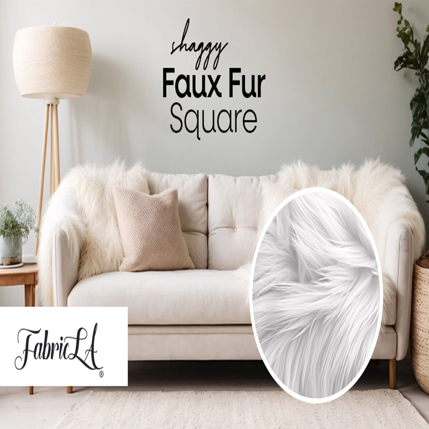 Faux Fur Fabric Squares | Banana