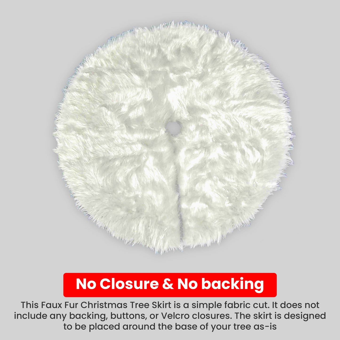 Premium Faux Fur Christmas Tree Skirt - 36 Inch | Luxurious Holiday Decorations
